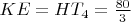 $KE=HT_4=\frac{80}{3}$