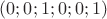 $(0;0;1;0;0;1)$