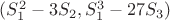 $(S_1^2-3S_2,S_1^3-27S_3)$