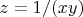 $z=1/(xy)$