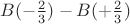 $B(-\frac{2}{3})-B(+\frac{2}{3})$