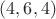$(4, 6, 4)$