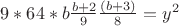 $9*64*b\frac{b+2}{9}\frac{(b+3)}{8}=y^2$