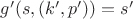 $g'(s, (k', p')) = s'$