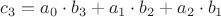 $c_3 = a_0 \cdot b_3 + a_1 \cdot b_2 + a_2 \cdot b_1$