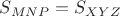 $S_{MNP}=S_{XYZ}$