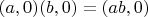 $(a,0)(b,0)=(ab,0)$