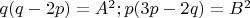 $q(q-2p)=A^{2}; p(3p-2q)=B^2$