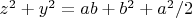 $z^2+y^2=ab+b^2+a^2/2$