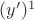 $(y')^1$