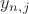 $y_{n, j}$