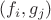 $(f_i, g_j)$