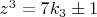 $z^3=7k_3\pm1$