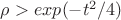$\rho > exp{(-t^2/4)}$