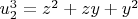 $u_2^3 = z^2  +z y + y^2$