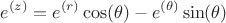 $$e^{(z)} = e^{(r)} \cos(\theta) - e^{(\theta)} \sin(\theta)$$