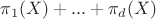 $\pi_1(X) + ... + \pi_d(X)$