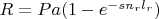 $R=Pa(1-e^{-sn_rl_r})$