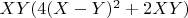 $X  Y  (4  (X-Y)^2 + 2  X  Y)$