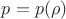 $p=p(\rho)$