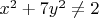 $x^2+7y^2 \ne 2$