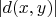 $|d(x,y)|$
