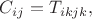 $C_{ij}=T_{ikjk},$