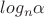 $log_n{\alpha}$
