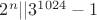 $2^n || 3^{1024}-1$