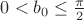 $0<b_0\le\frac{\pi}2$
