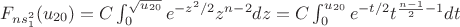 $F_{ns_1^2}(u_{20}) = C \int_0^{\sqrt {u_{20}}} e^{-z^2/2}z^{n-2} dz = C \int_0^{u_{20}} e^{-t/2}t^{\frac{n-1} 2 - 1} dt$