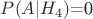 $P(A|H_4)$=0$