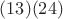 $(13)(24)$