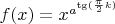 $f(x) = x^{a^{\tg (\frac{\pi}{2}k)}}$