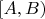 $[A,B)$