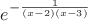 $e^{-\frac{1}{(x-2)(x-3)}}$