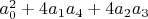 $a_0^2+4 a_1 a_4+4 a_2 a_3$