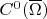 $C^0(\overline\Omega)$