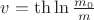 $v=\th\ln\frac{m_0}{m}$ $v=\th\ln\frac{m_0}{m}$