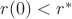 $r(0)<r^*$