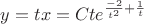 $y=tx=Cte^{\frac{-2}{t^2}+\frac{1}{t}}$