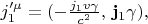 $j_1'^\mu=(-\tfrac{j_1v\gamma}{c^2},\,\mathbf{j}_1\gamma),$