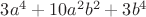 $3a^4+10a^2b^2+3b^4$