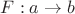 $F: a \to b$ $F: a \to b$