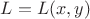 $L=L(x,y)$