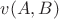 $v(A,B)$