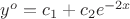 $y^o=c_1+c_2e^{-2x}$