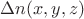 $\Delta n(x,y,z)$