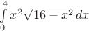 $\int\limits_0^4 x^2\sqrt{16-x^2}\,dx$