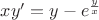 $xy'=y-e^\frac{y}{x}$